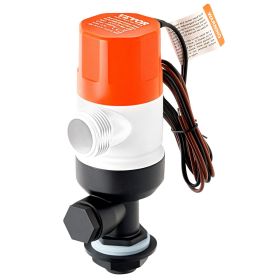 Livewell Pump for Boat 12V 1100GPH Livewell Aerator Pump Straight 2 Inlets