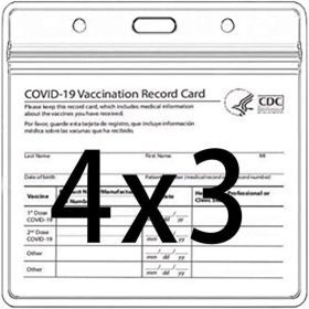 I Vaccinated Card Keeper (PACKS: 8 PK CLEAR)