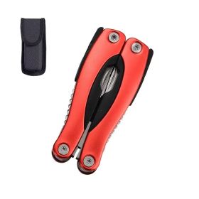"12-in-1 Adventure Pliers - Premium Stainless Steel Construction for Camping & Emergencies" (Color: Red camping outdoor)