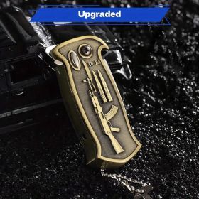 "Tactical Multi-Tool Lighter - Outdoor Butane Flame with Bottle Opener for Camping Hiking Survival" (Color: Rifle style)